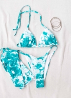 Σετ tie dye bikini με δετό παρεό