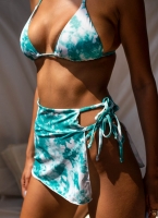 Σετ tie dye bikini με δετό παρεό