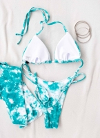 Σετ tie dye bikini με δετό παρεό