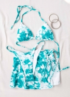 Σετ tie dye bikini με δετό παρεό