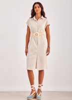 Shirt dress με δετό ζωνάκι ONLY 15320260