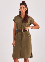Shirt dress με δετό ζωνάκι ONLY 15320260