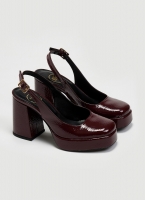 Γόβες Slingback λουστρίνι με ανοιχτή φτέρνα tfp