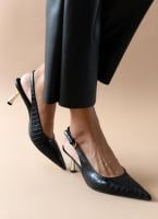 Slingback γόβες με pattern CORINA