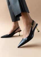 Slingback γόβες με pattern CORINA