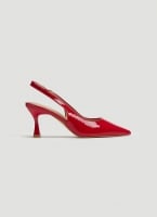 Γόβες Slingback μυτερές λουστρίνι ERYNN