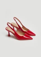 Γόβες Slingback μυτερές λουστρίνι ERYNN