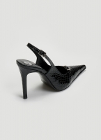 Γόβες slingback μυτερές λουστρίνι TFP