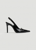 Γόβες slingback μυτερές λουστρίνι TFP