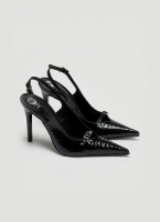 Γόβες slingback μυτερές λουστρίνι TFP