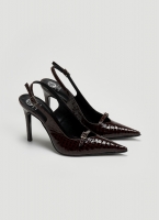 Γόβες slingback μυτερές  λουστρίνι TFP