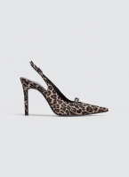 Γόβες μυτερές slingback σατέν TFP