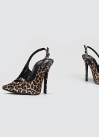 Γόβες μυτερές slingback σατέν TFP