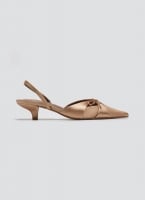 Slingback σατέν γόβες με φιόγκο CORINA