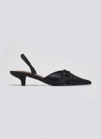 Slingback σατέν γόβες με φιόγκο CORINA