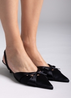 Slingback σατέν γόβες με φιόγκο CORINA