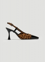 Γόβες Slingback suede με print Tfp