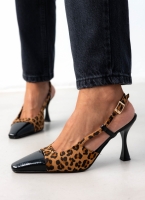 Γόβες Slingback suede με print Tfp