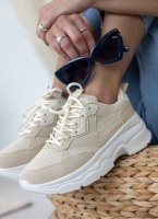 Sneakers chunky με διάτρητο ύφασμα