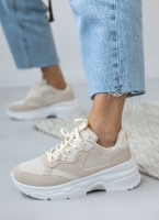 Sneakers chunky με διάτρητο ύφασμα