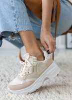 Sneakers chunky με διάτρητο ύφασμα