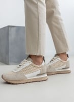 Sneakers δερμάτινα με συνδυασμό υλικών GIOSEPPO