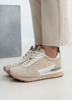 Sneakers δερμάτινα με συνδυασμό υλικών GIOSEPPO