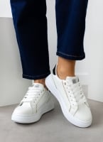 Sneakers flatforms με glitter
