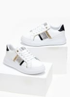 Sneakers flatforms με glitter