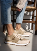 Sneakers με glitter ύφασμα Xti 142374