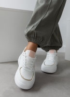 Sneakers με σχέδιο και διχρωμία