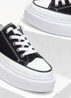 Sneakers πάνινα με ψηλή σόλα