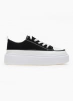 Sneakers πάνινα με ψηλή σόλα