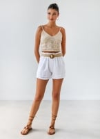 Σορτς boho με λινό