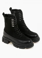 Suede ορειβατικά μποτάκια με chunky σόλα