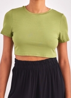 T-shirt σε cropped γραμμή Different-Shop 03-133