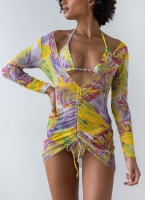 Three pieces bikini set tropical