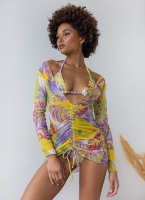 Three pieces bikini set tropical