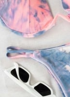 Tie dye bikini με μπανέλα