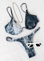 Tie dye bikini με μπανέλα
