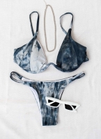 Tie dye bikini με μπανέλα