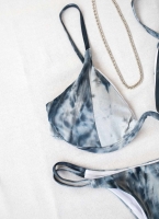 Tie dye bikini με μπανέλα