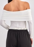 Τοπ strapless μακρυμάνικο