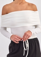 Τοπ strapless μακρυμάνικο