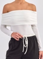 Τοπ strapless μακρυμάνικο