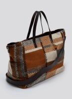 Τσάντα shopper με ύφασμα και print 