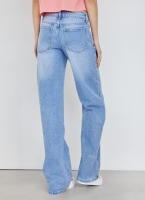 Τζιν wide leg με ασύμμετρη μέση