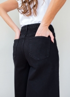 Παντελόνι τζίν zip culotte ψηλόμεσο