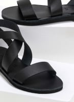 Σανδάλια δερμάτινα με crossover μπαρέτα Iris Sandals