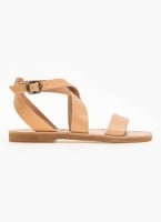 Σανδάλια δερμάτινα με crossover μπαρέτα Iris Sandals